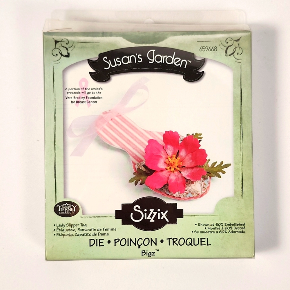 Sizzix Bigz Die - Susan's garden Lady Slipper Tag - #659668 Metal die